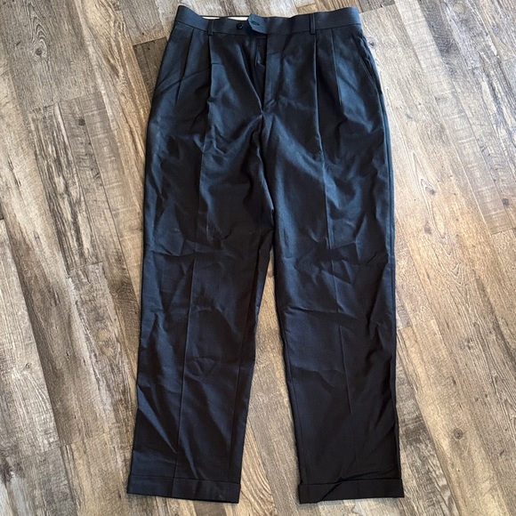 Louis Raphael Elegant Charcoal Men's Dress Pants - Picture 1 of 6
